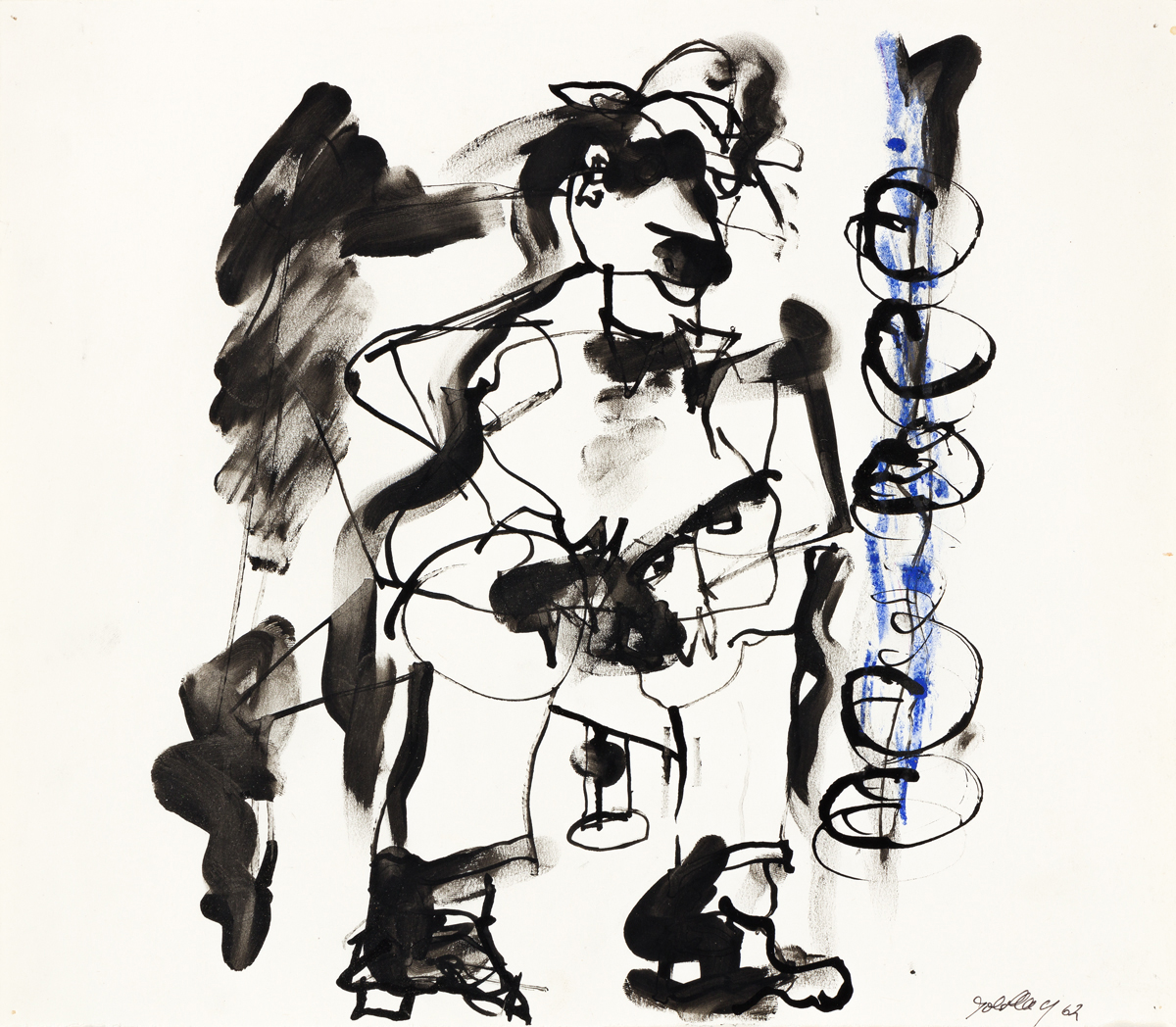 MICHAEL GOLDBERG (1924 - 2007, AMERICAN) Untitled, (MG 5).